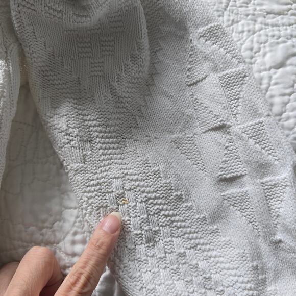 Vintage Nutmeg Universal Studio Men's V-neck Sweater SZ-M Textured Cotton Preppy - Picture 6 of 8